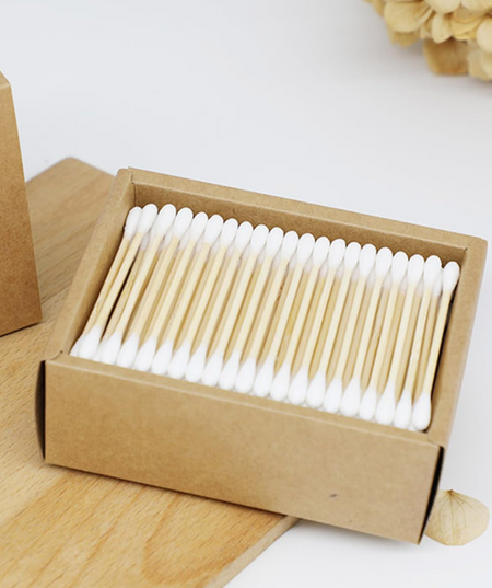 Lot de 200 Cotons-tiges en Bambou
