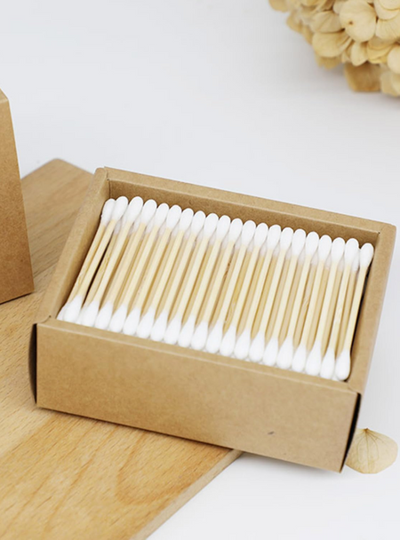 Lot de 200 Cotons-tiges en Bambou