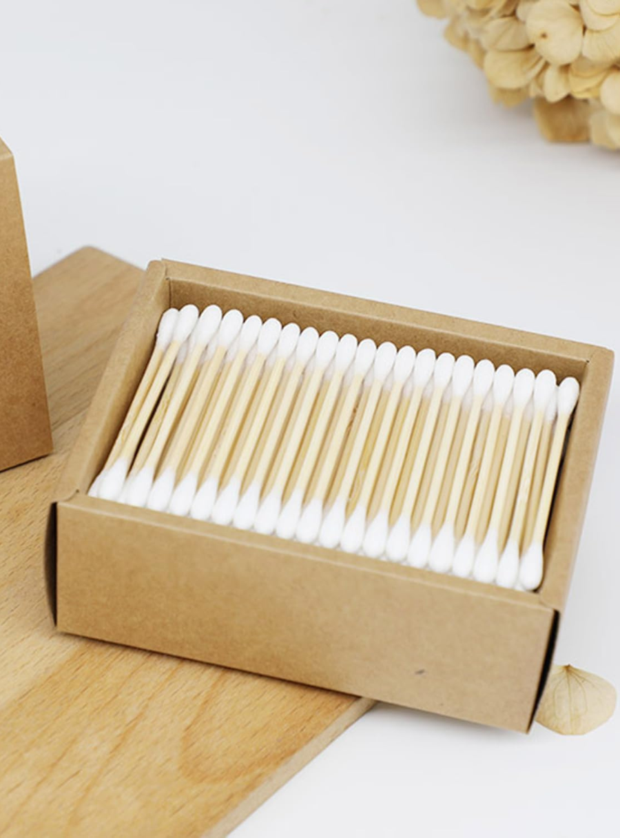 Lot de 200 Cotons-tiges en Bambou