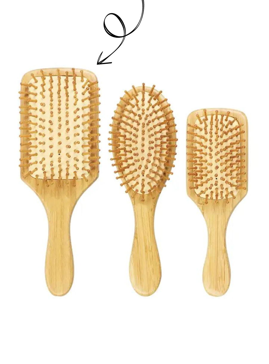 Brosse a cheveux naturels en Bambou
