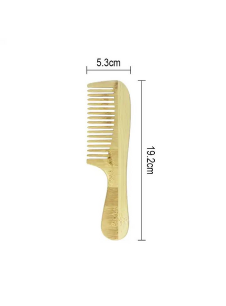 Peigne à Dents Larges Naturel en Bambou