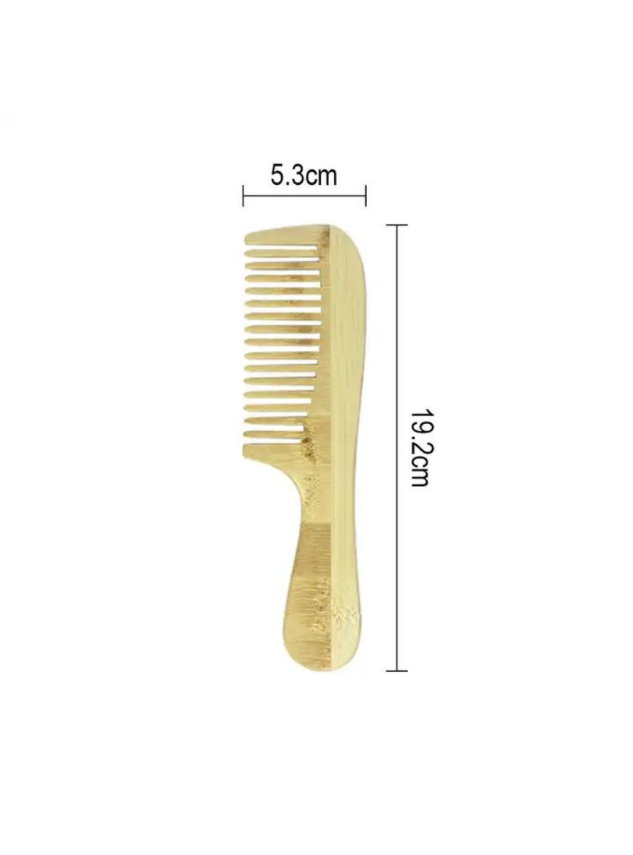 Peigne à Dents Larges Naturel en Bambou
