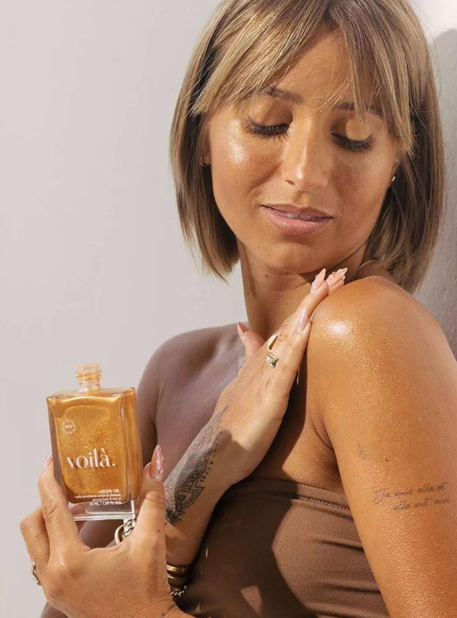 Huile scintillante corps & cheveux